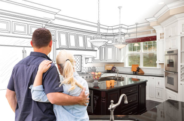 Custom kitchen cabinets installed in a Northfield home